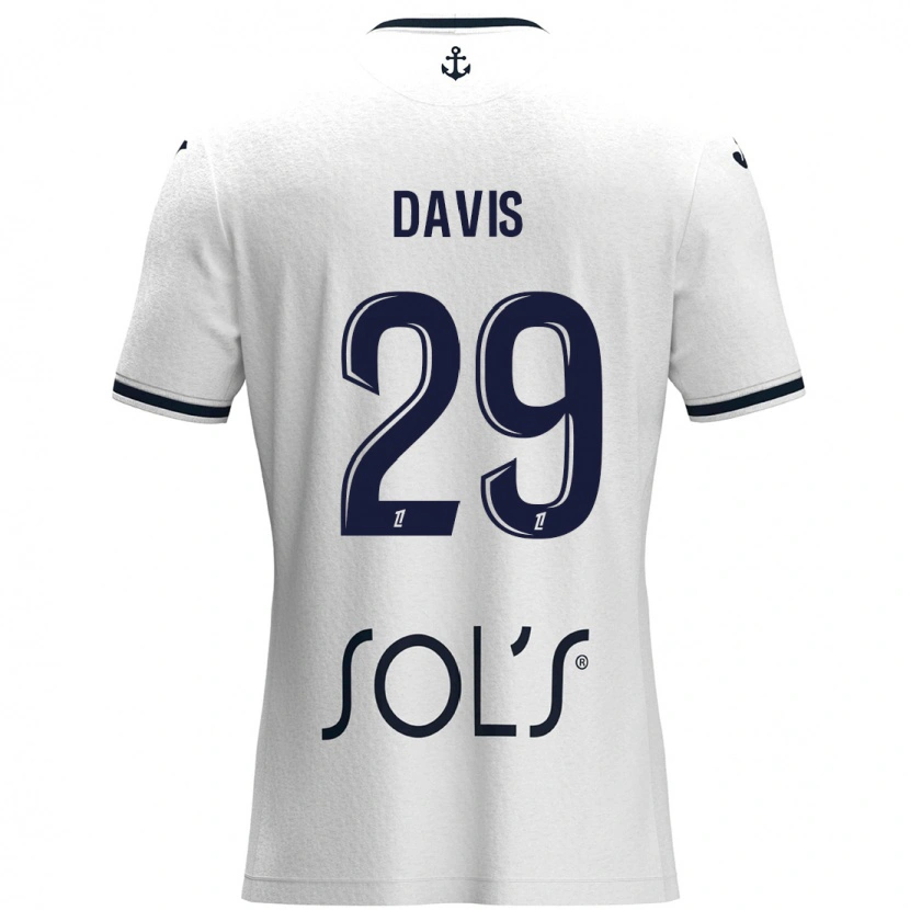 Danxen Kid Deja Davis #29 White Dark Blue Away Jersey 2024/25 T-Shirt