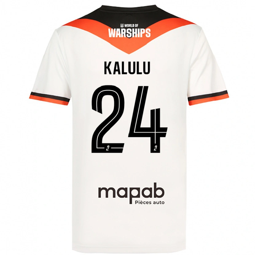 Danxen Kid Gédéon Kalulu #24 White Away Jersey 2024/25 T-Shirt