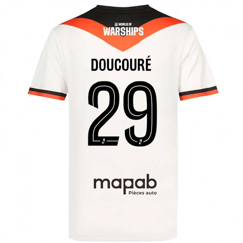 Danxen Kid Siriné Doucouré #29 White Away Jersey 2024/25 T-Shirt