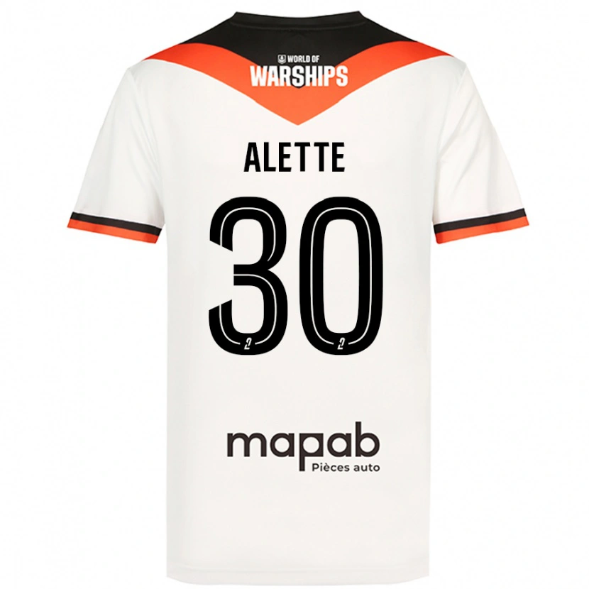 Danxen Kid Gaël Alette #30 White Away Jersey 2024/25 T-Shirt