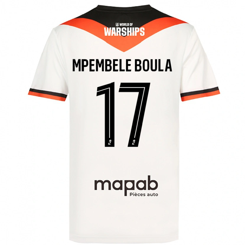 Danxen Kid Exaucé Mpembele Boula #17 White Away Jersey 2024/25 T-Shirt