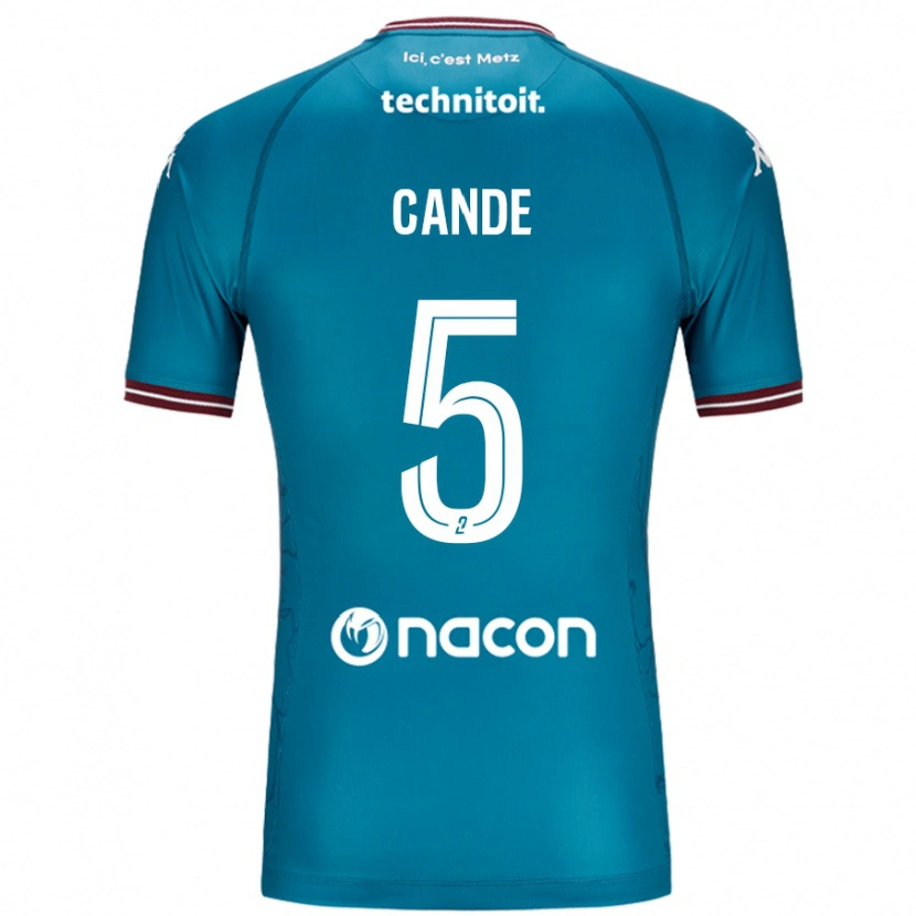 Danxen Kid Fali Candé #5 Bleu Petrole Away Jersey 2024/25 T-Shirt