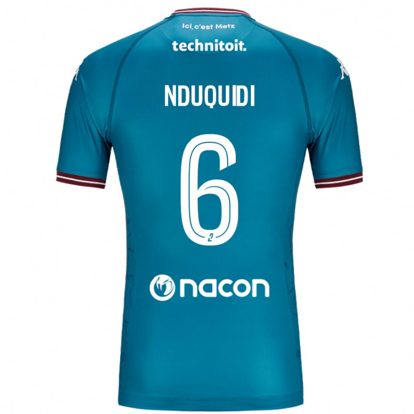 Danxen Kid Joseph Nduquidi #6 Bleu Petrole Away Jersey 2024/25 T-Shirt