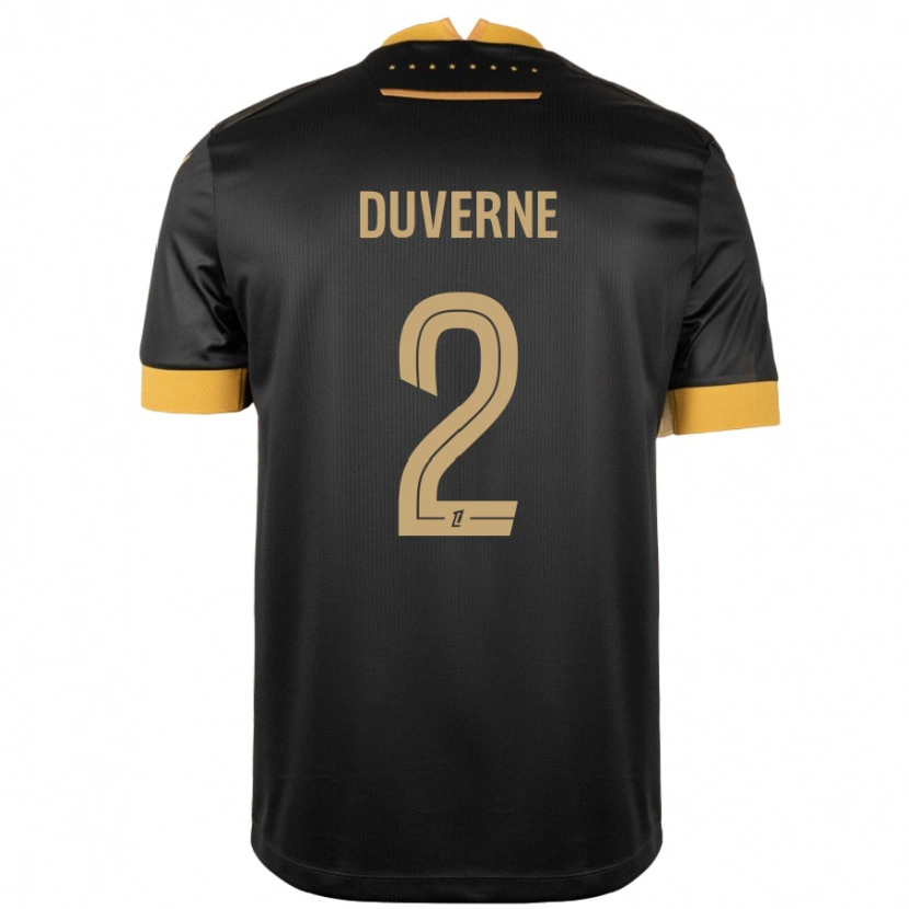 Danxen Kid Jean-Kévin Duverne #2 Black Brown Away Jersey 2024/25 T-Shirt