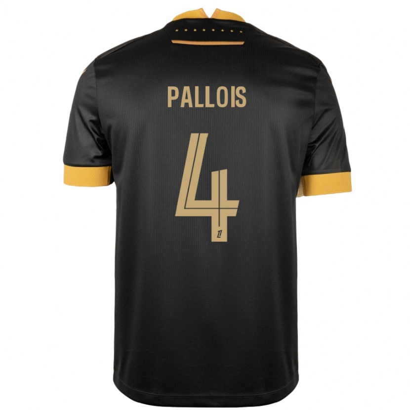 Danxen Kid Nicolas Pallois #4 Black Brown Away Jersey 2024/25 T-Shirt