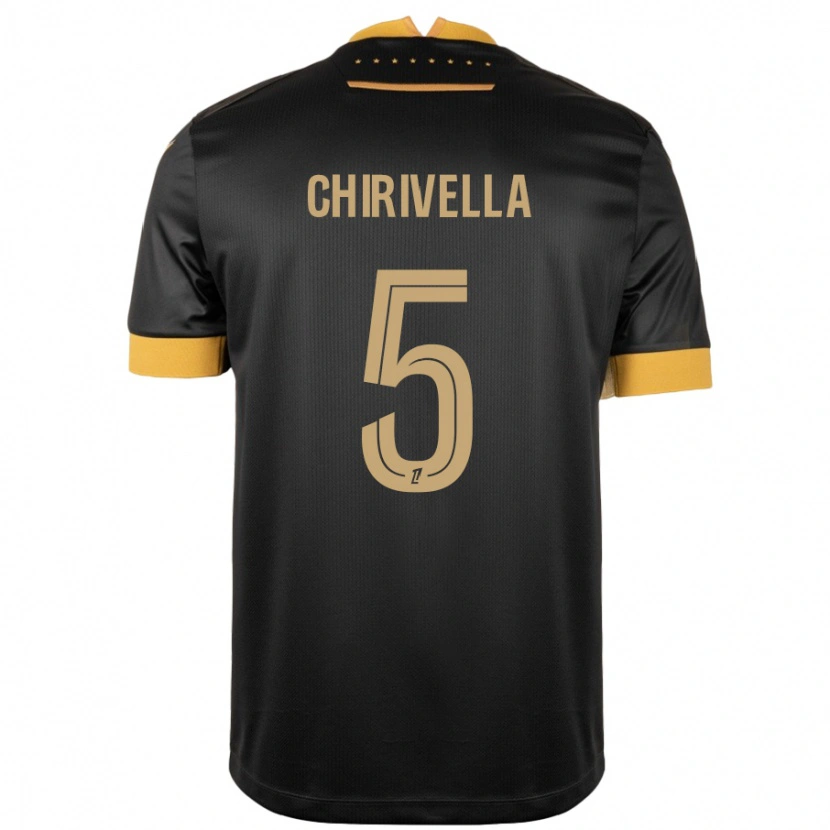 Danxen Kid Pedro Chirivella #5 Black Brown Away Jersey 2024/25 T-Shirt