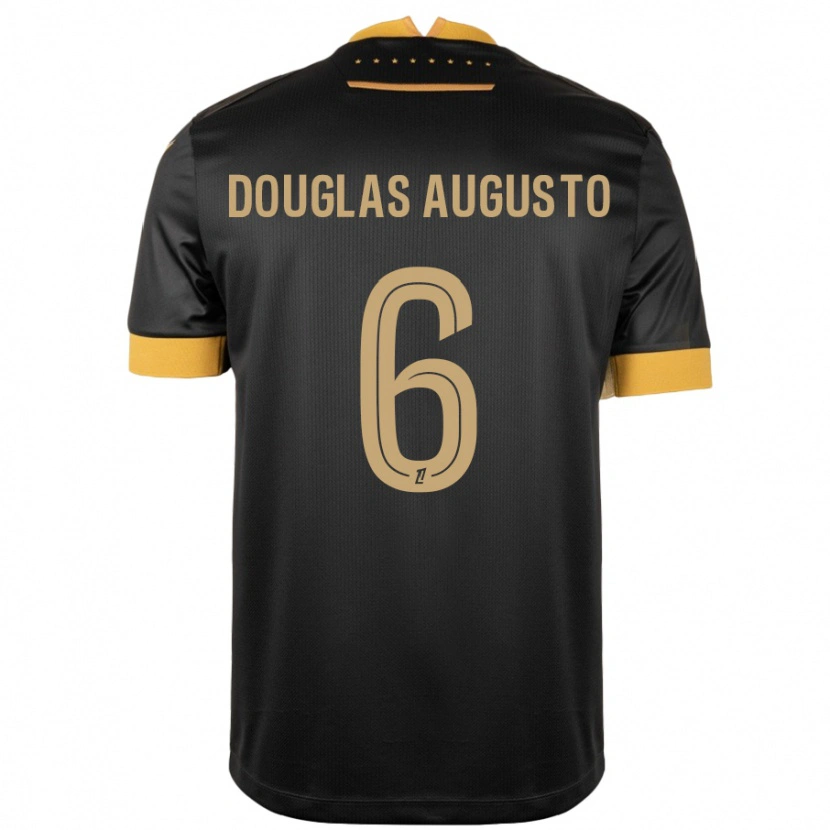 Danxen Kid Douglas Augusto #6 Black Brown Away Jersey 2024/25 T-Shirt