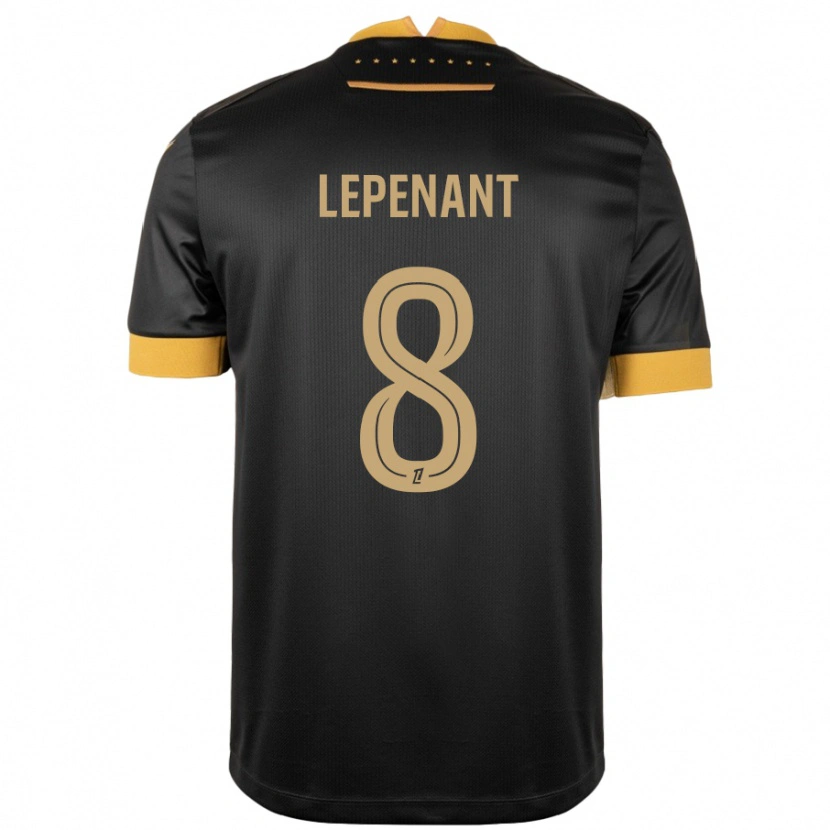 Danxen Kid Johann Lepenant #8 Black Brown Away Jersey 2024/25 T-Shirt