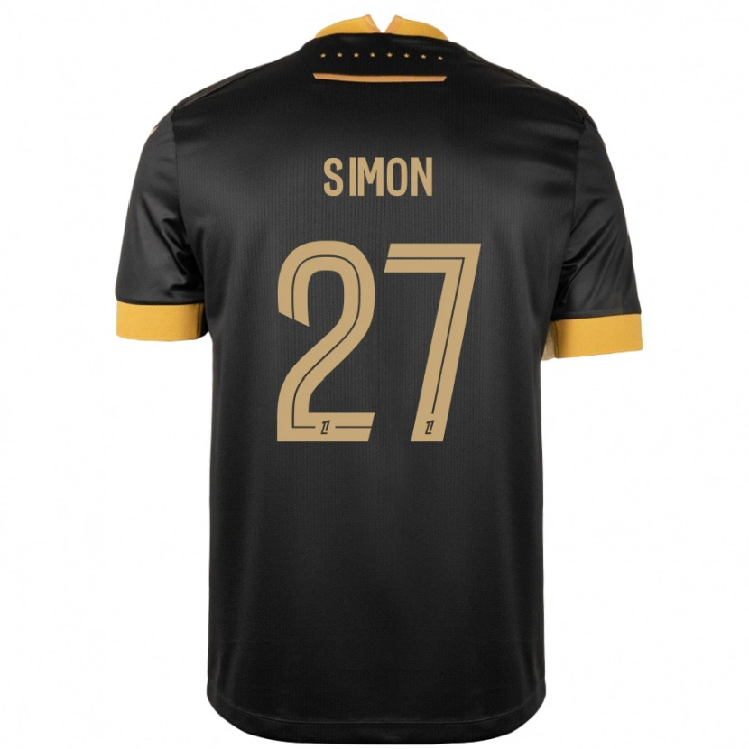 Danxen Kid Moses Simon #27 Black Brown Away Jersey 2024/25 T-Shirt