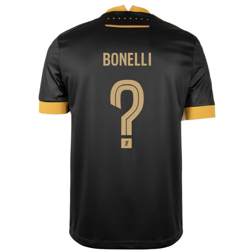 Danxen Kid Lucas Bonelli #0 Black Brown Away Jersey 2024/25 T-Shirt