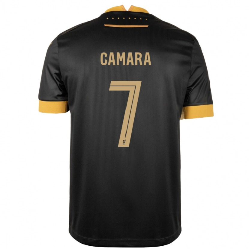 Danxen Kid Mohamed Camara #7 Black Brown Away Jersey 2024/25 T-Shirt