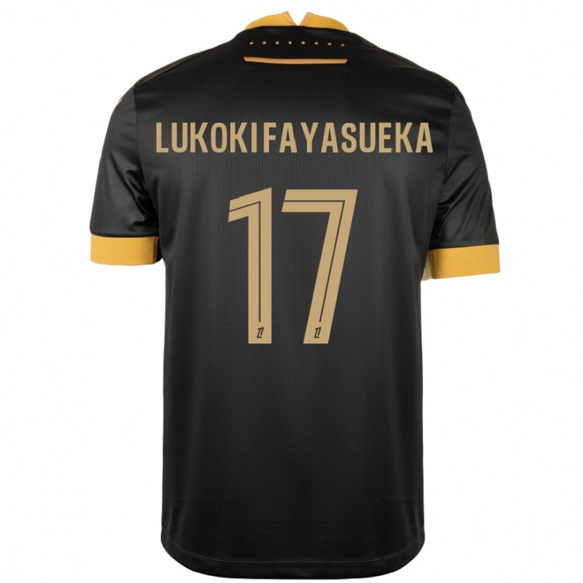 Danxen Kid Kévin Lukoki Fayasueka #17 Black Brown Away Jersey 2024/25 T-Shirt