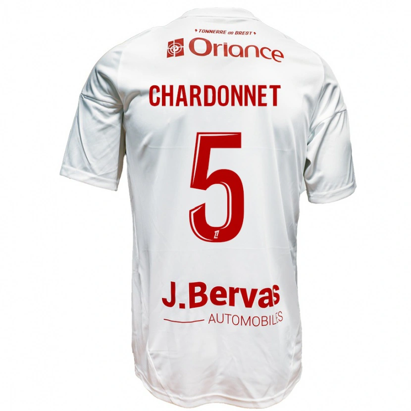 Danxen Kid Brendan Chardonnet #5 White Red Away Jersey 2024/25 T-Shirt