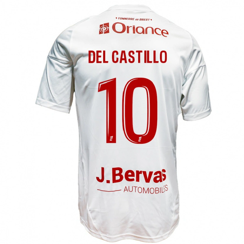 Danxen Kid Romain Del Castillo #10 White Red Away Jersey 2024/25 T-Shirt