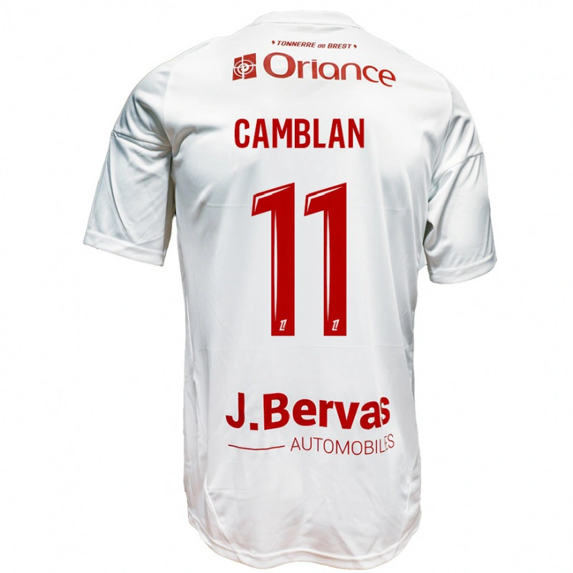 Danxen Kid Axel Camblan #11 White Red Away Jersey 2024/25 T-Shirt