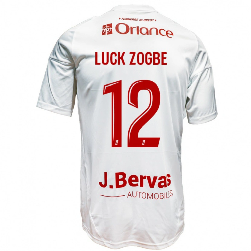 Danxen Kid Luck Zogbé #12 White Red Away Jersey 2024/25 T-Shirt