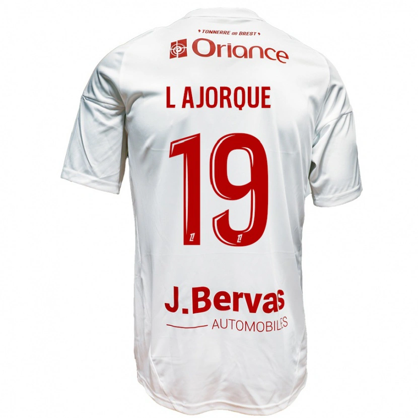 Danxen Kid Ludovic Ajorque #19 White Red Away Jersey 2024/25 T-Shirt