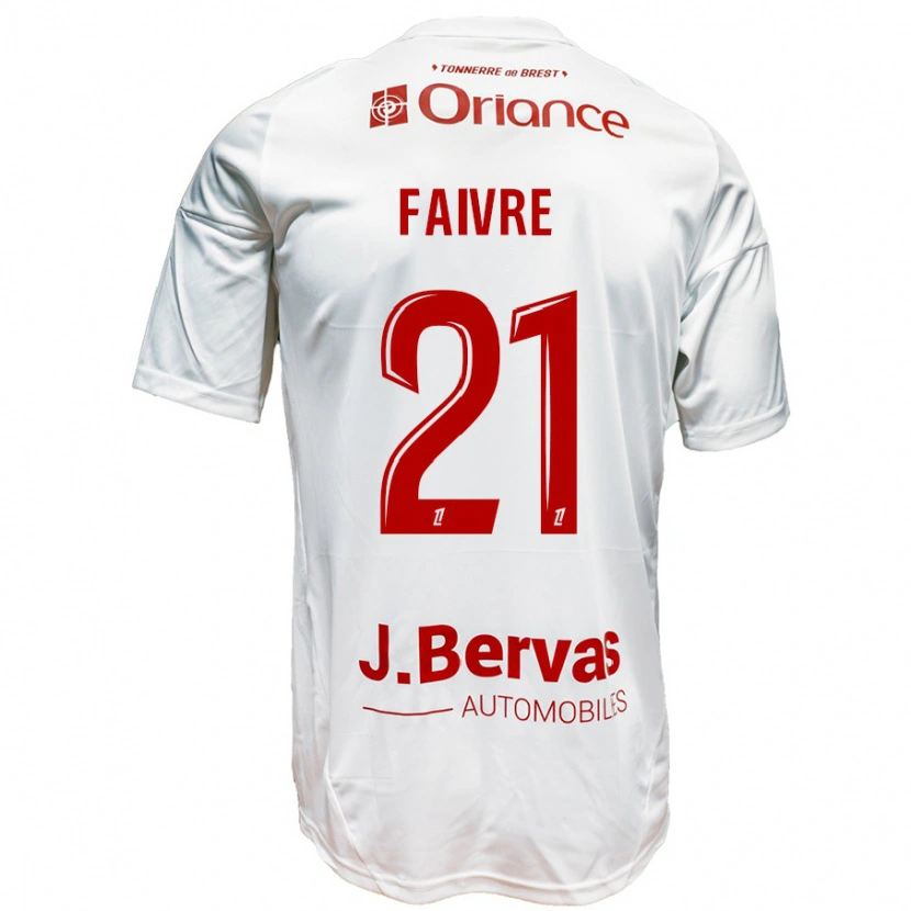 Danxen Kid Romain Faivre #21 White Red Away Jersey 2024/25 T-Shirt