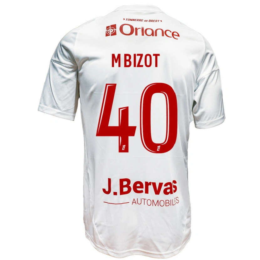 Danxen Kid Marco Bizot #40 White Red Away Jersey 2024/25 T-Shirt