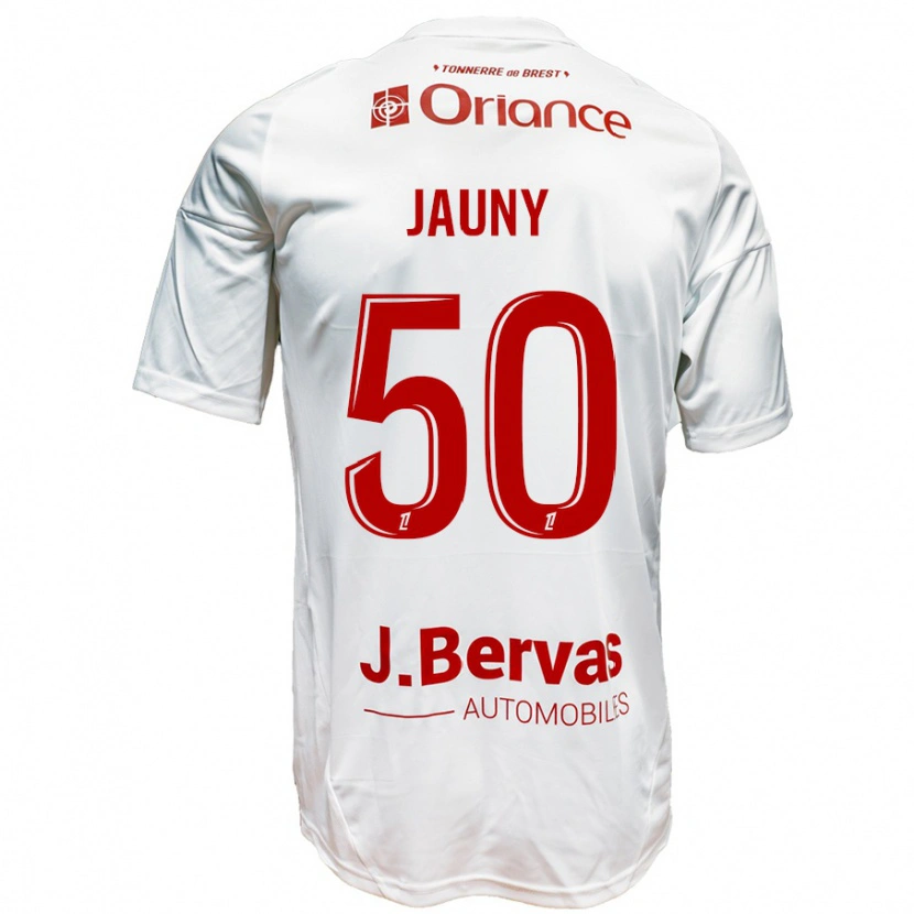 Danxen Kid Noah Jauny #50 White Red Away Jersey 2024/25 T-Shirt