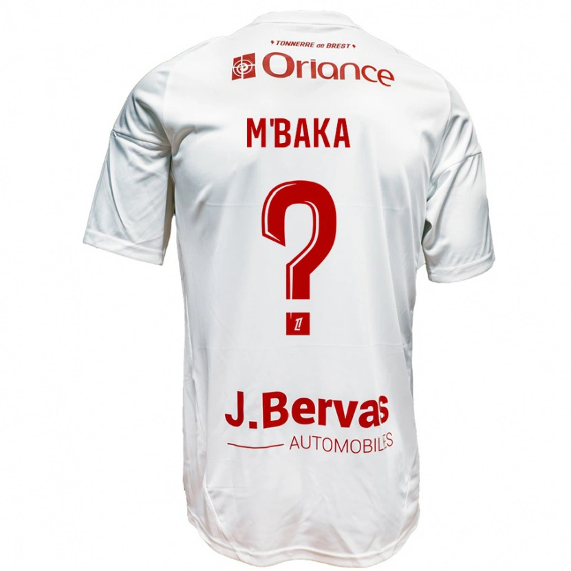 Danxen Kid Sacha M'baka #0 White Red Away Jersey 2024/25 T-Shirt