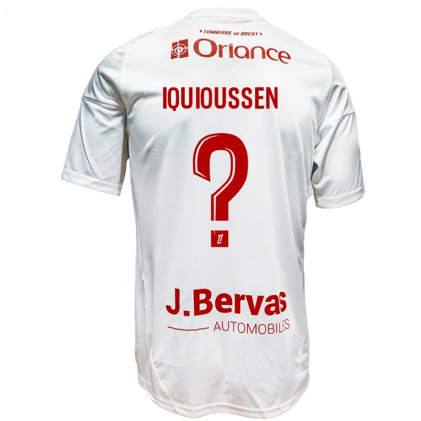 Danxen Kid Adam Iquioussen #0 White Red Away Jersey 2024/25 T-Shirt