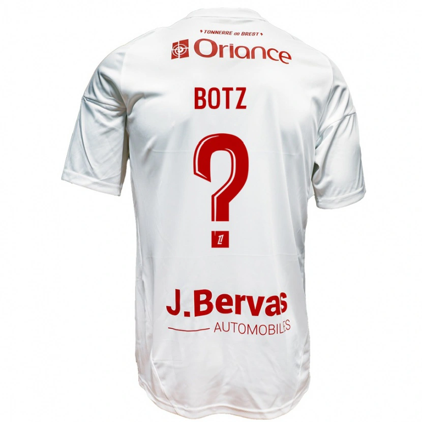 Danxen Kid Léo Botz #0 White Red Away Jersey 2024/25 T-Shirt