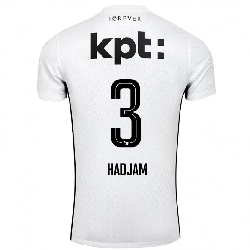 Danxen Kid Jaouen Hadjam #3 White Black Away Jersey 2024/25 T-Shirt