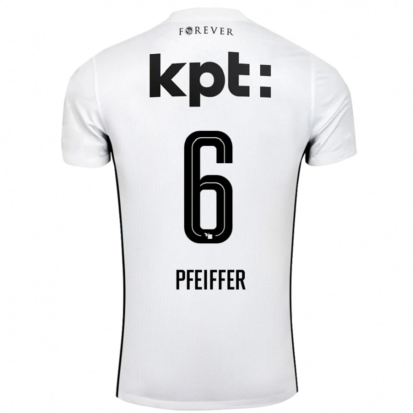 Danxen Kid Patric Pfeiffer #6 White Black Away Jersey 2024/25 T-Shirt