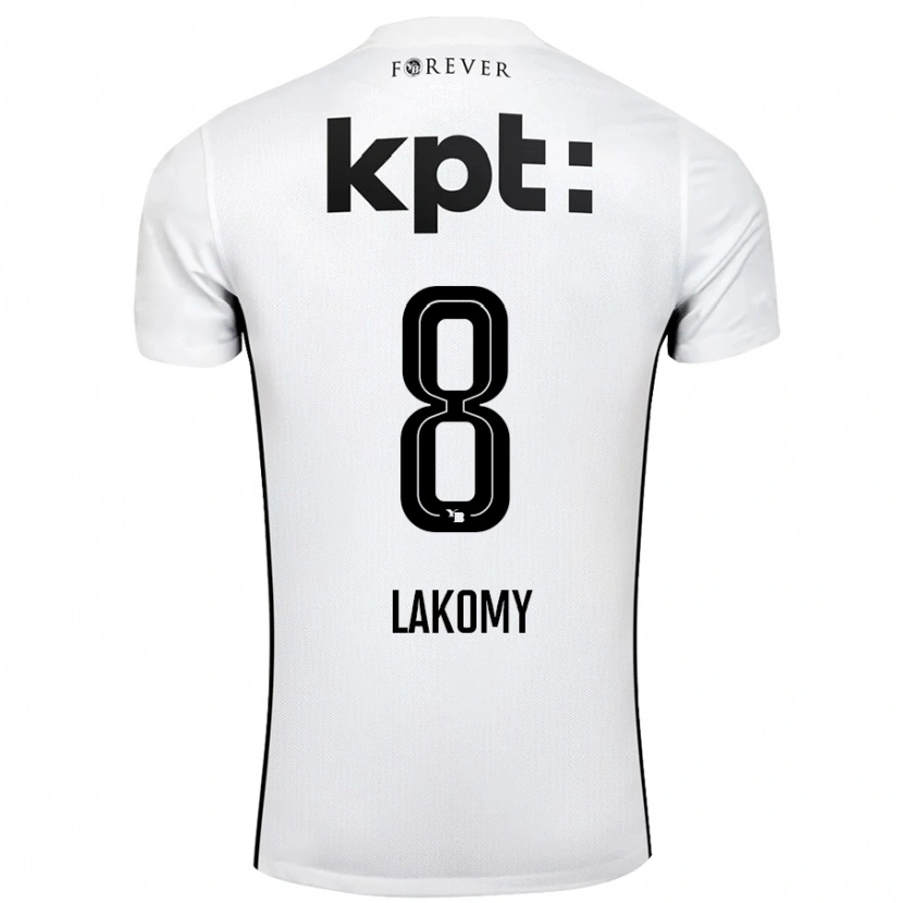 Danxen Kid Lukasz Lakomy #8 White Black Away Jersey 2024/25 T-Shirt