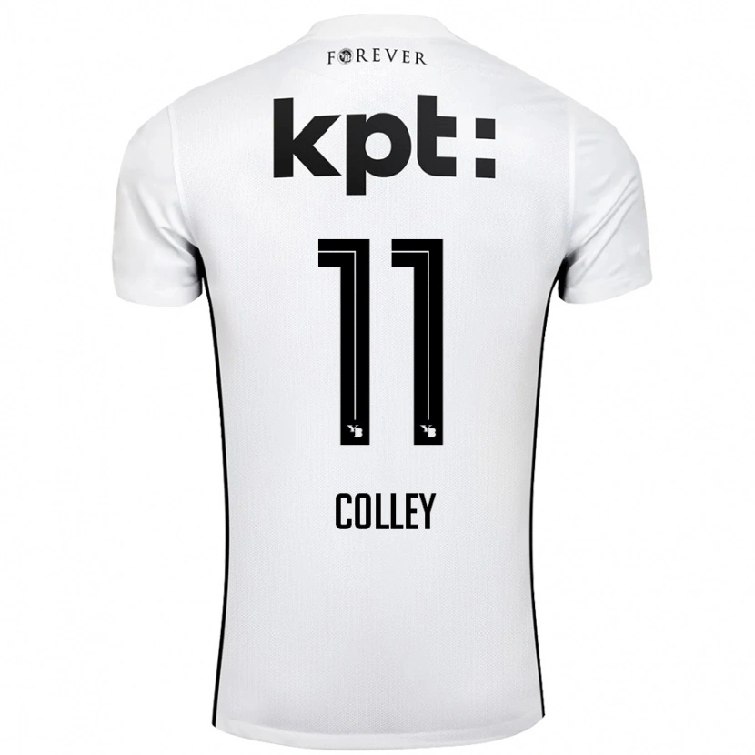 Danxen Kid Ebrima Colley #11 White Black Away Jersey 2024/25 T-Shirt