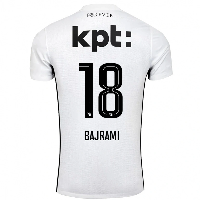 Danxen Kid Ardian Bajrami #18 White Black Away Jersey 2024/25 T-Shirt