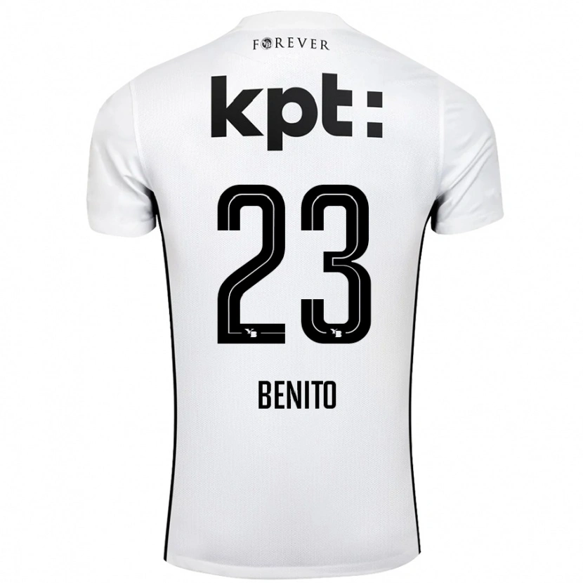 Danxen Kid Loris Benito #23 White Black Away Jersey 2024/25 T-Shirt