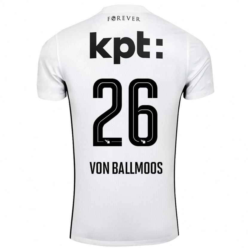 Danxen Kid David Von Ballmoos #26 White Black Away Jersey 2024/25 T-Shirt