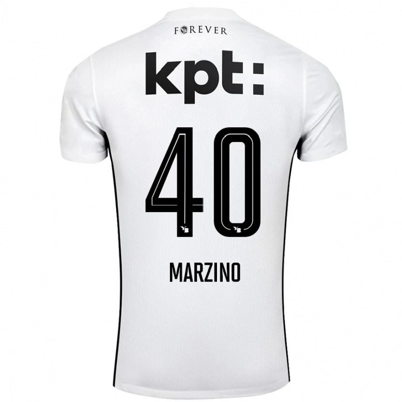 Danxen Kid Dario Marzino #40 White Black Away Jersey 2024/25 T-Shirt