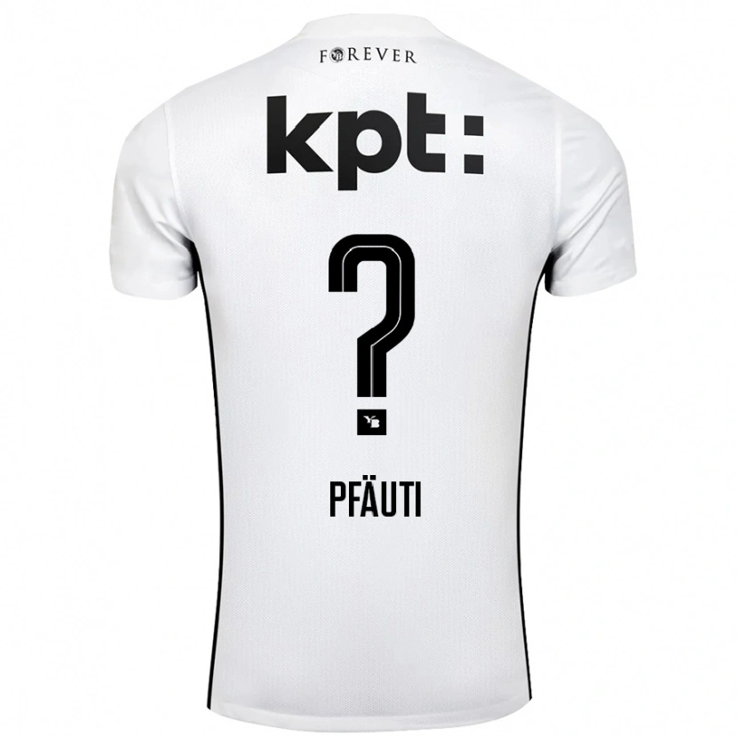 Danxen Kid Noe Pfäuti #0 White Black Away Jersey 2024/25 T-Shirt