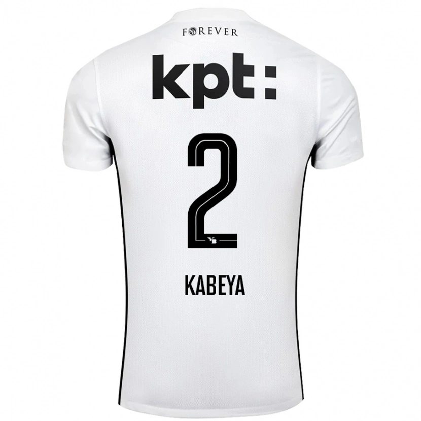 Danxen Kid Benjamin Kabeya #2 White Black Away Jersey 2024/25 T-Shirt