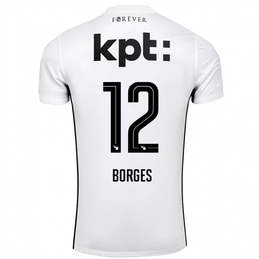 Danxen Kid David Borges #12 White Black Away Jersey 2024/25 T-Shirt