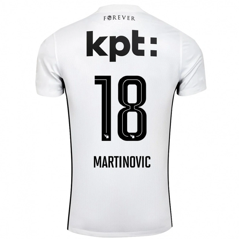 Danxen Kid Denis Martinovic #18 White Black Away Jersey 2024/25 T-Shirt