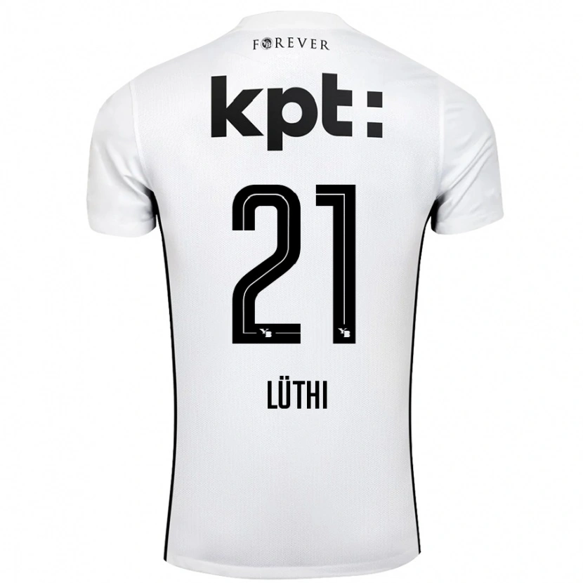 Danxen Kid Janis Lüthi #21 White Black Away Jersey 2024/25 T-Shirt