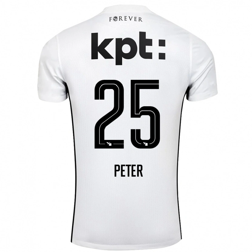 Danxen Kid Luc Peter #25 White Black Away Jersey 2024/25 T-Shirt