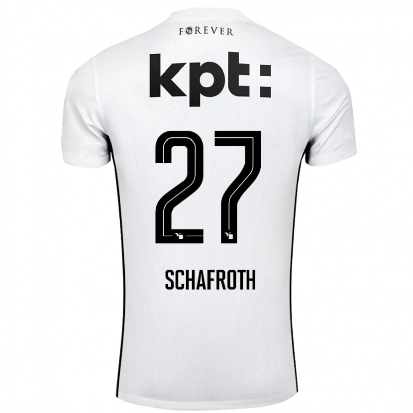 Danxen Kid Reto Schafroth #27 White Black Away Jersey 2024/25 T-Shirt