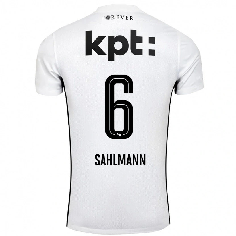 Danxen Kid Henrike Sahlmann #6 White Black Away Jersey 2024/25 T-Shirt