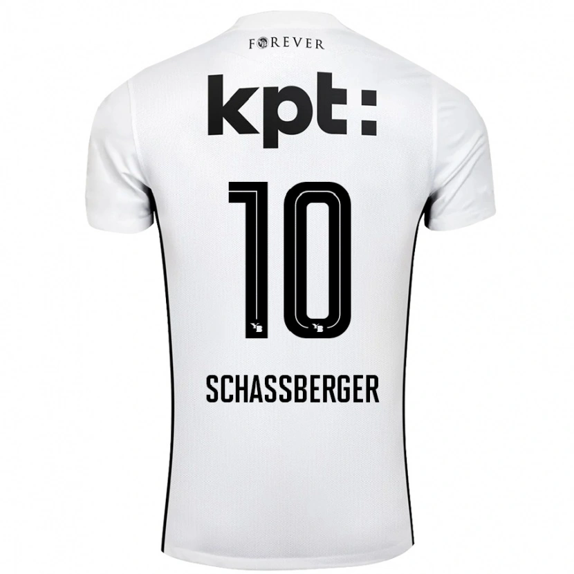 Danxen Kid Julia Schassberger #10 White Black Away Jersey 2024/25 T-Shirt