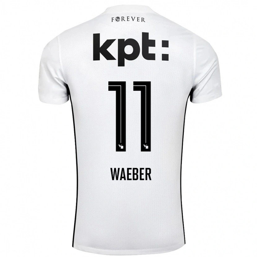 Danxen Kid Stéphanie Waeber #11 White Black Away Jersey 2024/25 T-Shirt