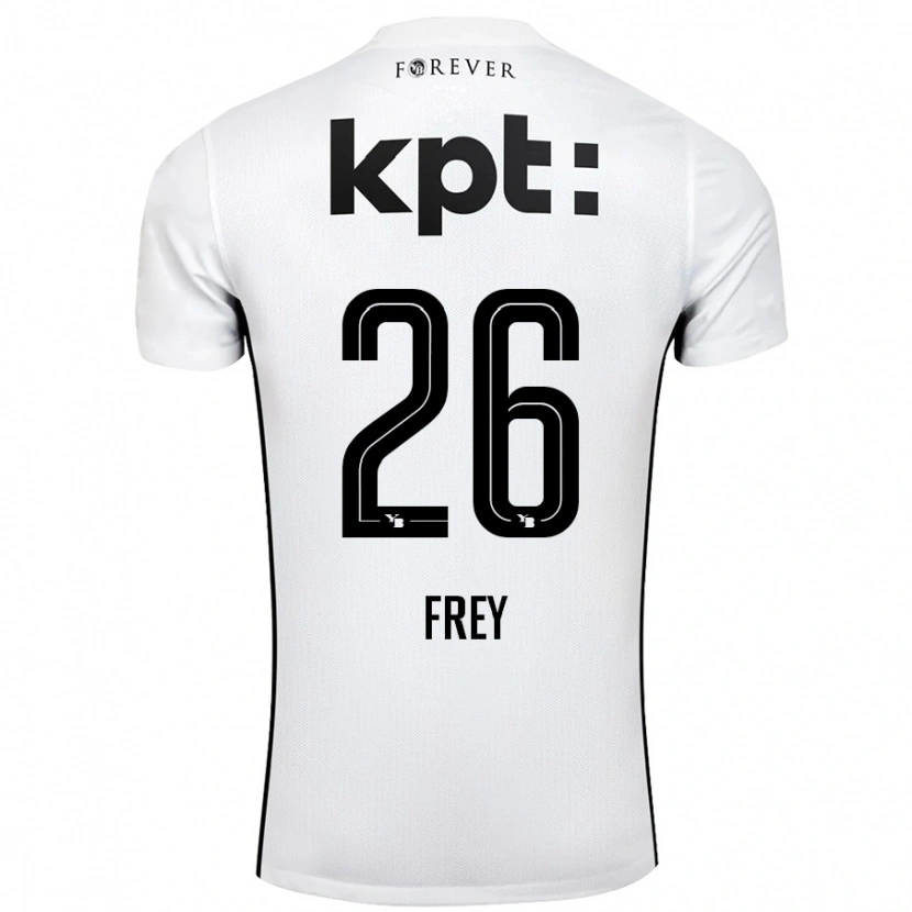 Danxen Kid Laura Frey #26 White Black Away Jersey 2024/25 T-Shirt