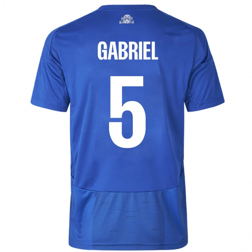 Danxen Kid Gabriel Pereira #5 White Blue Away Jersey 2024/25 T-Shirt