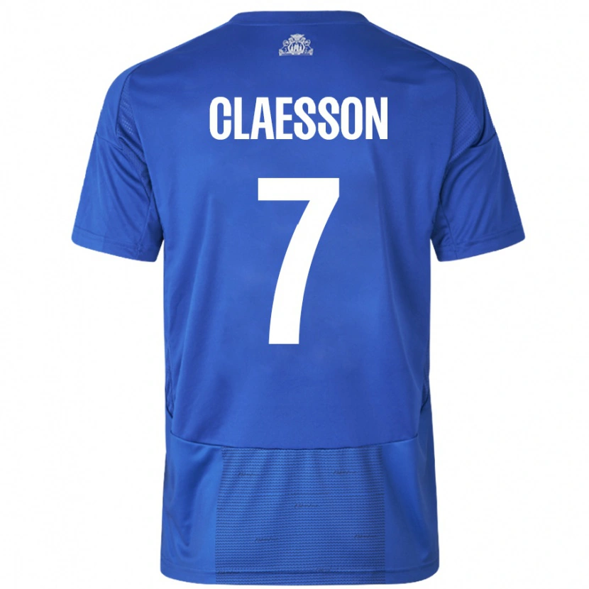 Danxen Kid Viktor Claesson #7 White Blue Away Jersey 2024/25 T-Shirt