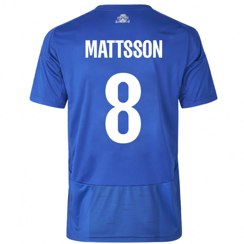 Danxen Kid Magnus Mattsson #8 White Blue Away Jersey 2024/25 T-Shirt