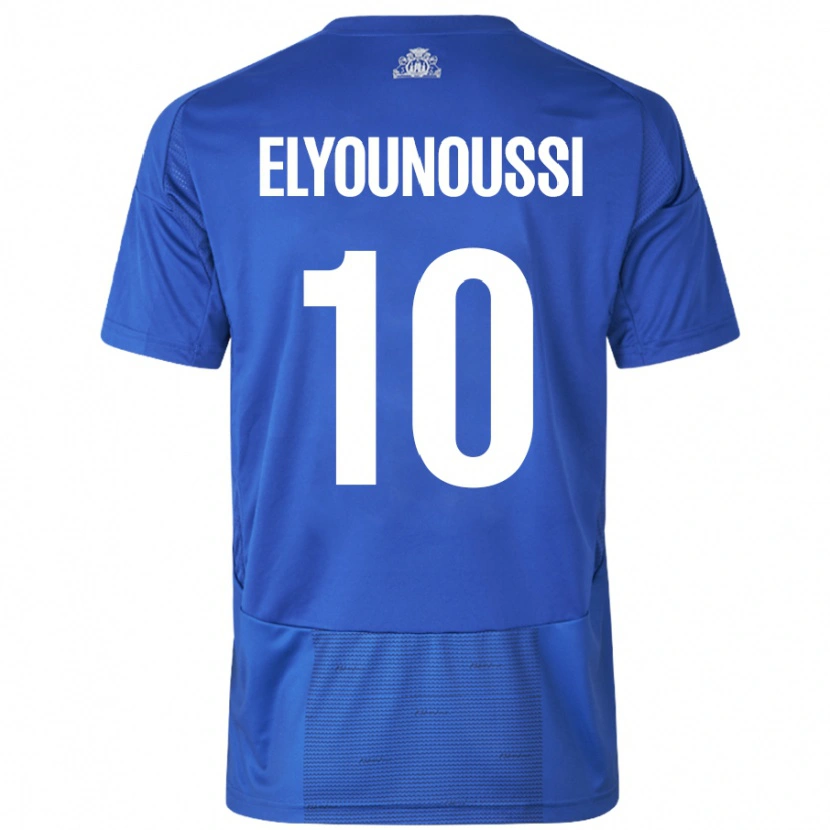 Danxen Kid Mohamed Elyounoussi #10 White Blue Away Jersey 2024/25 T-Shirt